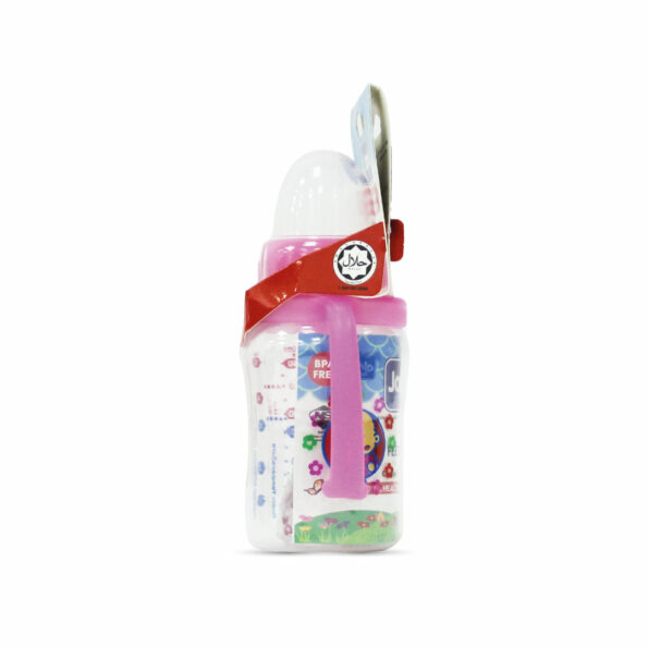 زجاجة رضاعة للأطفال لون زهري 150 مل (2)